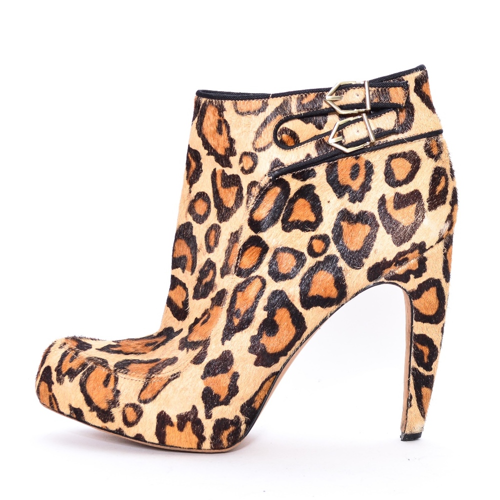 Sam Edelman Kit Leopard Print Booties Ankle Boots